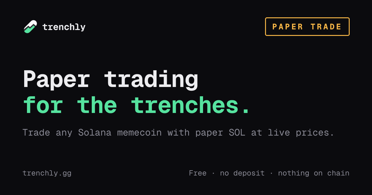 $TRUMP · paper trade on Trenchly